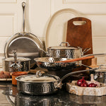 Mauviel M'elite 3.2 Quart Splayed Saute Pan & Lid, Cast Stainless Steel Handle