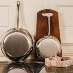 Mauviel M'elite 3.2 Quart Splayed Saute Pan & Lid, Cast Stainless Steel Handle