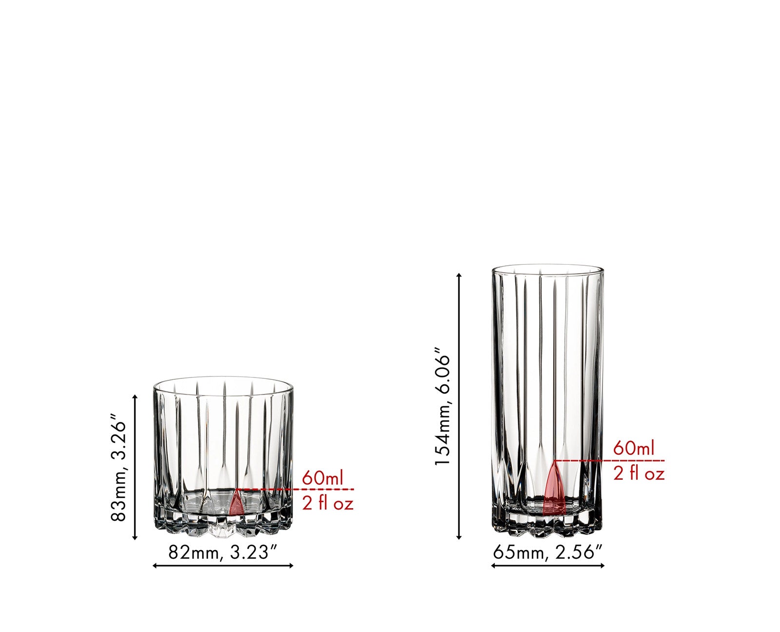 Riedel 8 Piece Bar Glassware Set, 4 Rocks and 4 Highball