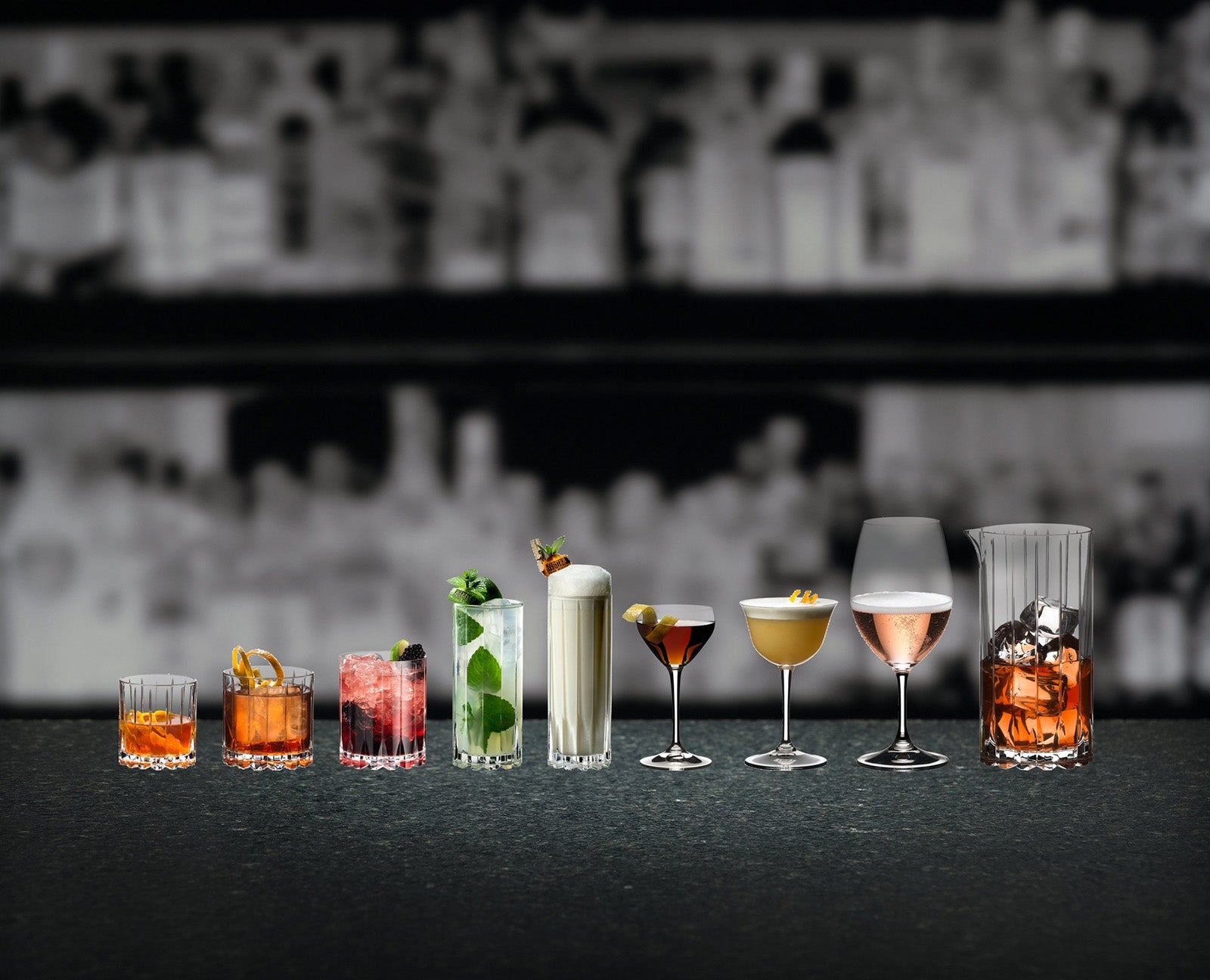 Riedel 8 Piece Bar Glassware Set, 4 Rocks and 4 Highball