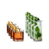 Riedel 8 Piece Bar Glassware Set, 4 Rocks and 4 Highball