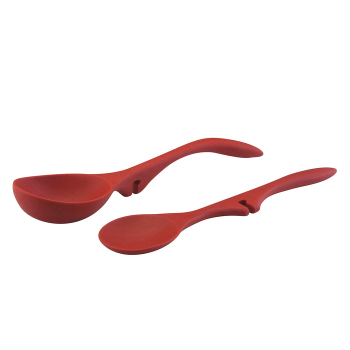 Rachael Ray 2 Piece Lazy Spoon & Ladle Set Red