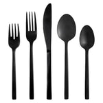 Fortessa Arezzo Brushed Black 18/10 Stainless Flatware Set