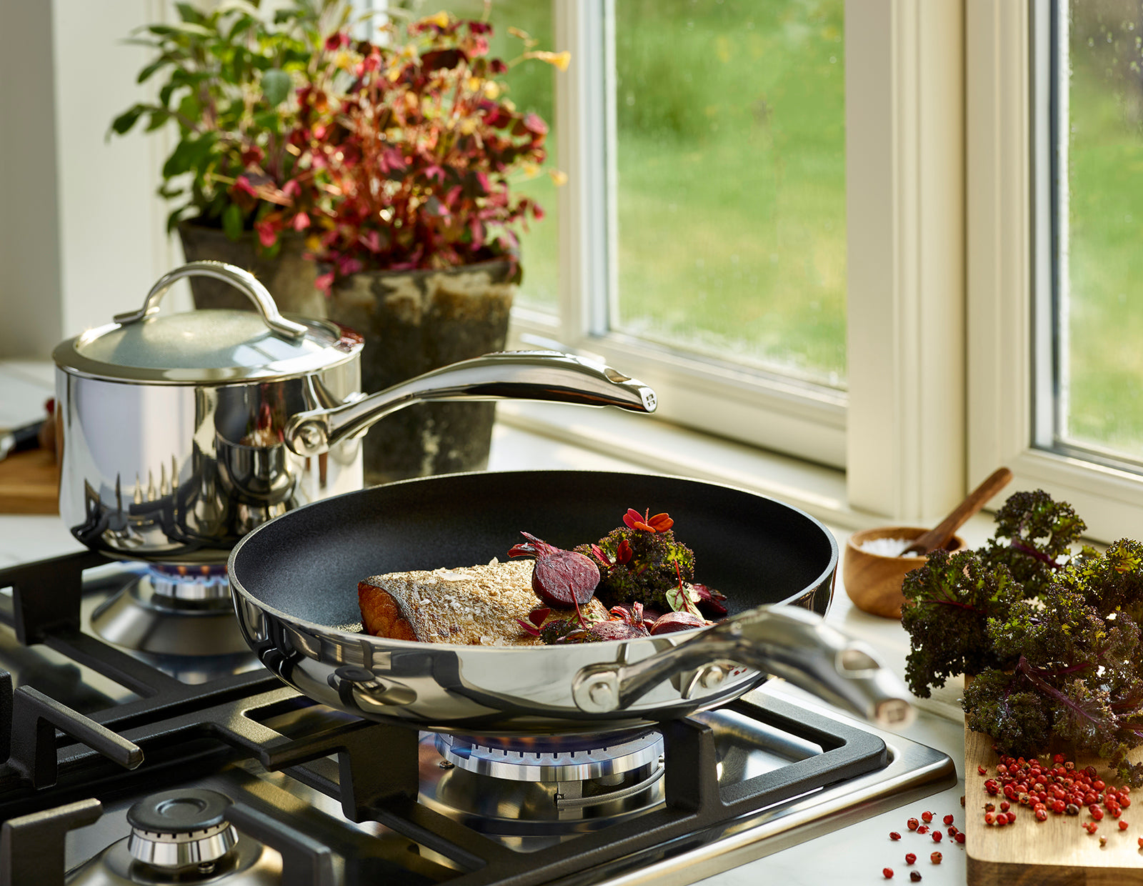 Scanpan HaptIQ 12.5-Inch Fry Pan, Stainless Steel