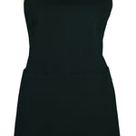 MU Kitchen Adjustable Cotton Herringbone Weave Apron, 35-Inches, Onyx