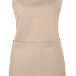 MU Kitchen Adjustable Cotton Herringbone Weave Apron, 35-Inches, Flax