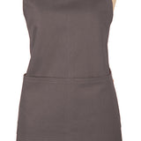 MU Kitchen Adjustable Cotton Herringbone Weave Apron, 35-Inches, Stainless