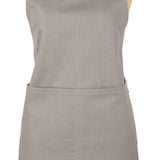 MU Kitchen Adjustable Cotton Herringbone Weave Apron, 35-Inches, Nickel