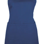 MU Kitchen Adjustable Cotton Herringbone Weave Apron, 35-Inches, Ink Blue