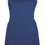 MU Kitchen Adjustable Cotton Herringbone Weave Apron, 35-Inches, Ink Blue