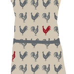 MU Kitchen Adjustable Cotton Designer Apron, 35-Inches, Hen House