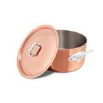 Mauviel M'3 S 5.7-Qt Copper Stewpan With Lid, Cast Stainless Steel Handles