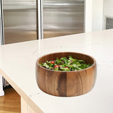 Frieling Acacia Wood Calabash Bowl, Medium 4-Inch x 10-Inch Diameter