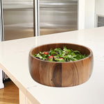 Frieling Acacia Wood Calabash Bowl, Large 5-Inch x 12-Inch Diameter