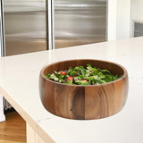 Frieling Acacia Wood Calabash Bowl, Large 5-Inch x 12-Inch Diameter