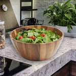 Frieling Acacia Wood Tulip Bowl, Large 5-Inch x 12-Inch Diameter