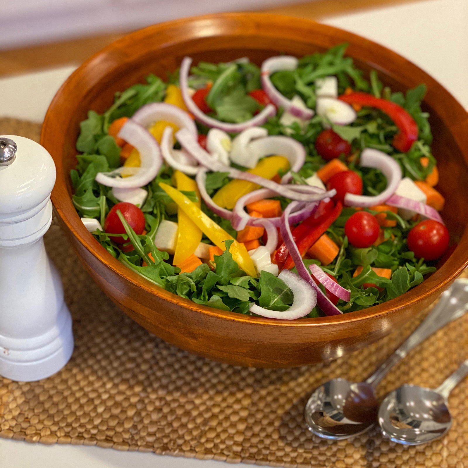 Frieling Rubberwood Conical Bowl, Medium 4.5-Inch x 10-Inch Diameter