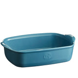 Emile Henry Individual Rectangle Baking Dish Ultime, 8.75" X 5.5", Mediterranean Blue