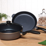 Swiss Diamond 3 Piece Cookware Set - Fry Pan and Saute Pan