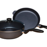 Swiss Diamond 3 Piece Cookware Set - Fry Pan and Saute Pan