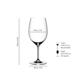 Riedel Vinum Cabernet Sauvignon/Merlot 2 Piece Wine Glass Set with Polishing Cloth