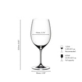 Riedel Vinum Cabernet Sauvignon/Merlot 2 Piece Wine Glass Set with Polishing Cloth