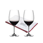 Riedel Vinum Cabernet Sauvignon/Merlot 2 Piece Wine Glass Set with Polishing Cloth
