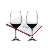 Riedel Vinum Cabernet Sauvignon/Merlot 2 Piece Wine Glass Set with Polishing Cloth