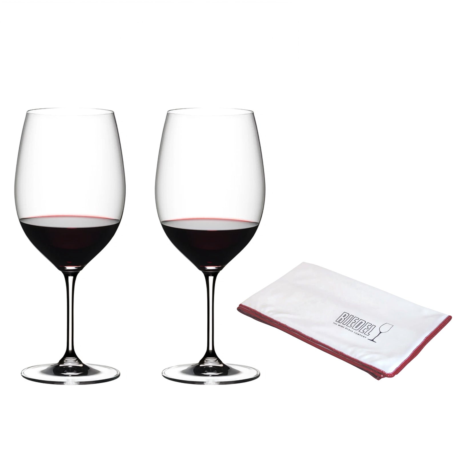 Riedel Vinum Cabernet Sauvignon/Merlot 2 Piece Wine Glass Set with Polishing Cloth