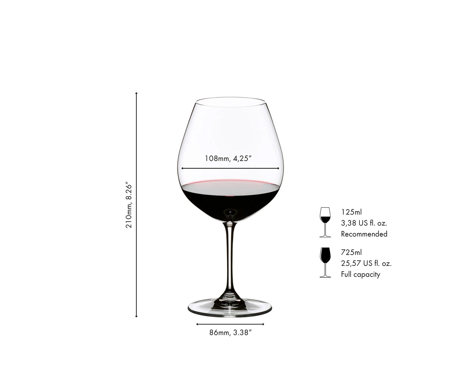 Riedel Vinum Pinot Noir 2 Piece Wine Glass Set with Polishing Cloth