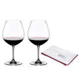 Riedel Vinum Pinot Noir 2 Piece Wine Glass Set with Polishing Cloth