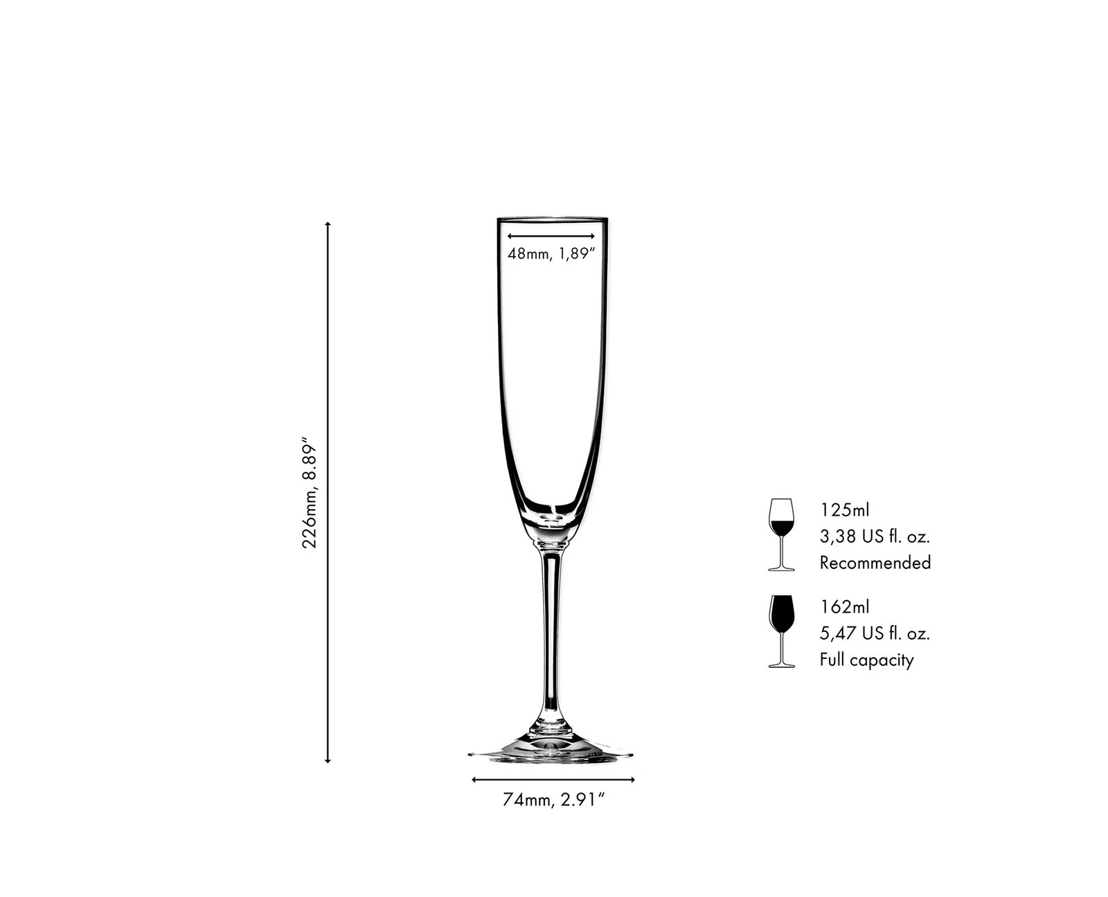Riedel Vinum Champagne Wine Glass, Set of 2