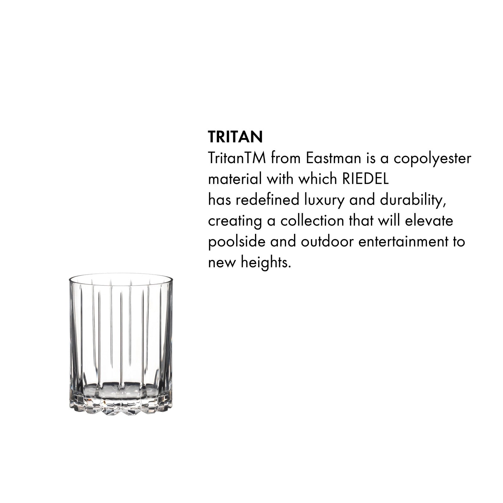 Riedel Resort Double Rocks Glass, Set of 2, Shatterproof Tritan BPA-Free, Dishwasher-Safe for Outdoors