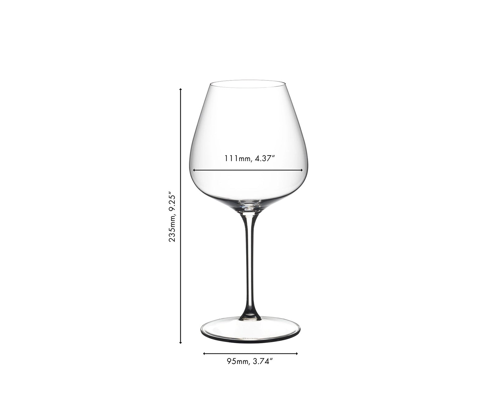 Grape@Riedel Pinot Noir / Nebbiolo/ Aperitivo Glass, Set of 2, 26.5 ounce