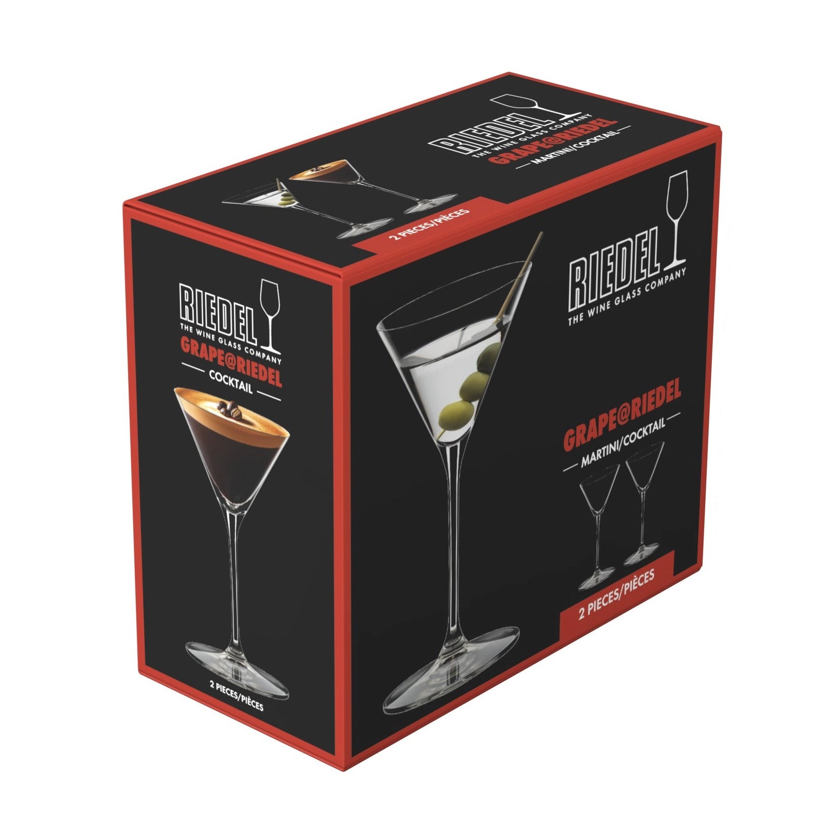 Grape@Riedel Martini Cocktail Glass, Set of 2, 7 ounce
