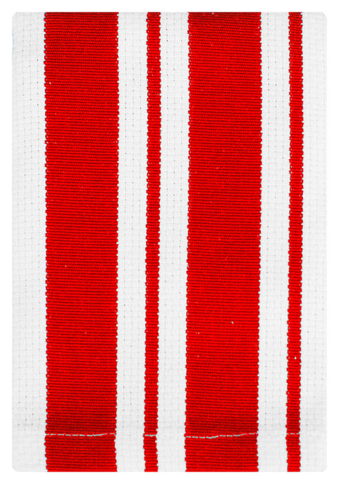 MU Kitchen Cotton Stripe Dish Cloth, 13 by 13-Inches, Set of 2, Punch