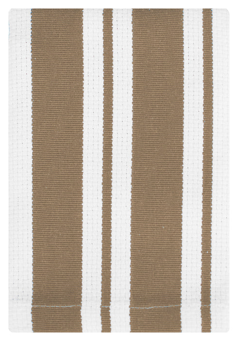 MU Kitchen Cotton Stripe Dish Cloth, 13 by 13-Inches, Set of 2, Sand