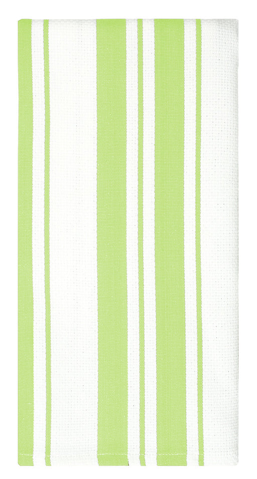 MU Kitchen 100% Cotton Basket Weave Stripe Dishtowel, 20 by 30-Inches