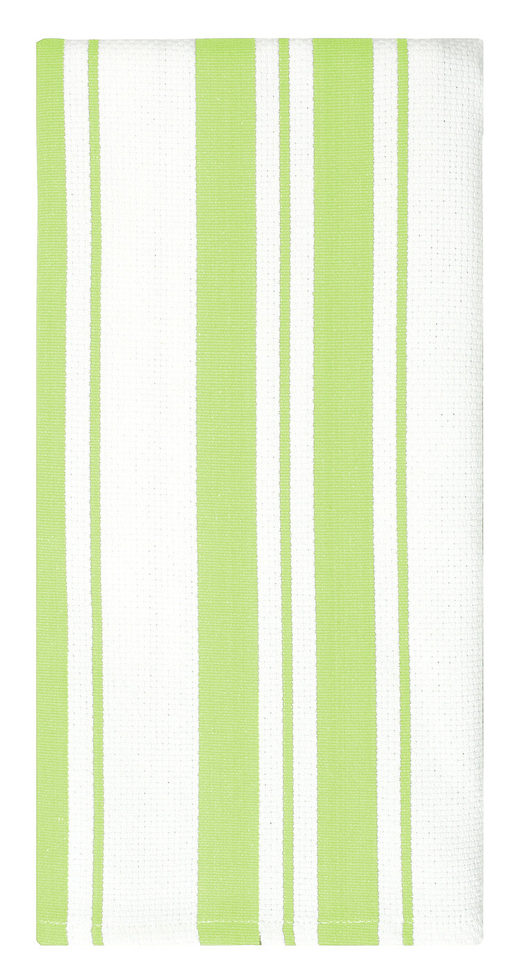 MU Kitchen 100% Cotton Basket Weave Stripe Dishtowel, 20 by 30-Inches
