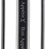 MU Kitchen 100% Cotton Bon Appetit Jacquard Woven Dishtowel, Onyx