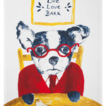 MU Kitchen Staple Designer Print Kitchen Towel, Multiple Designs, Live, Love, Bark