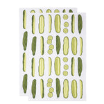 MU Kitchen Designer Cotton Dish Towel, Set of 2, Pickles