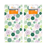 MU Kitchen Designer Cotton Dish Towel, Set of 2, Succulents