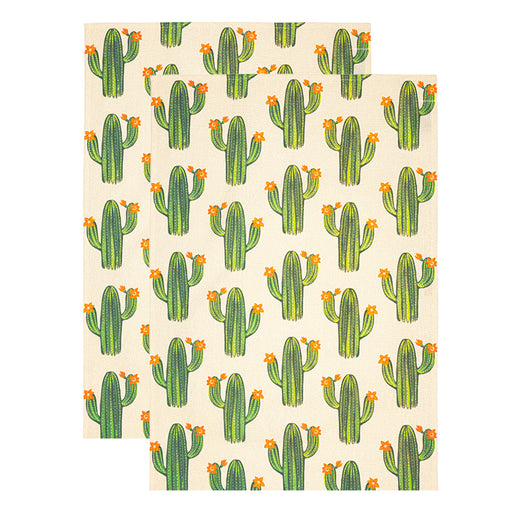 MU Kitchen Designer Cotton Dish Towel, Set of 2, Cacti
