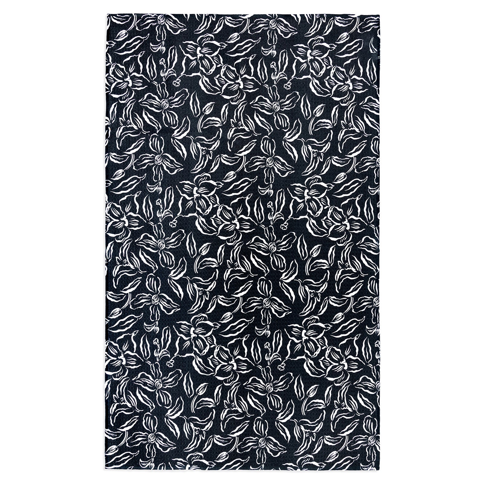 MÜkitchen VIBE Premium Quick Dry Dual Sided Recycled Towel, Water Lily Black, 18" x 30"