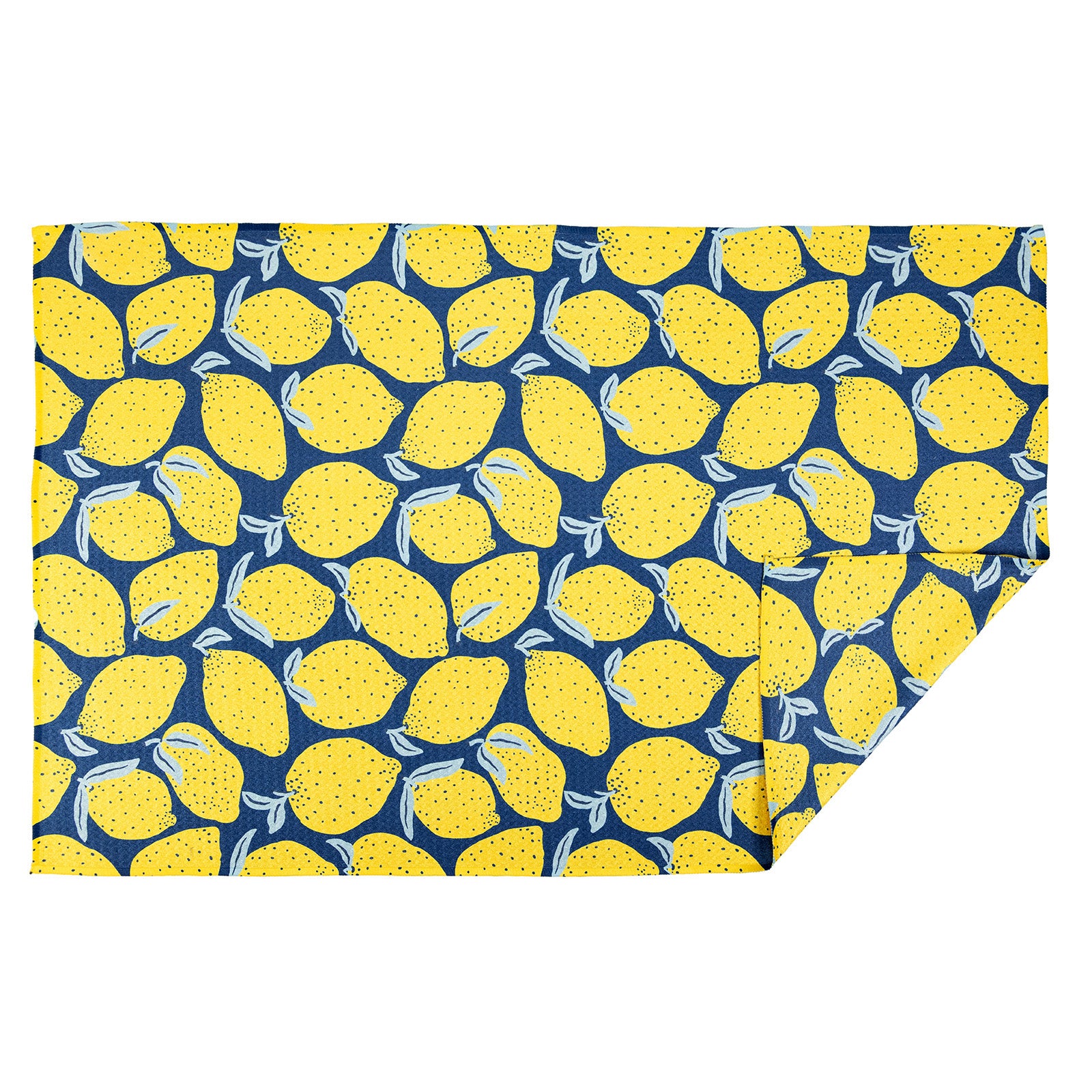 MÜkitchen VIBE Premium Quick Dry Dual Sided Recycled Towel, Lemons, 18" x 30"