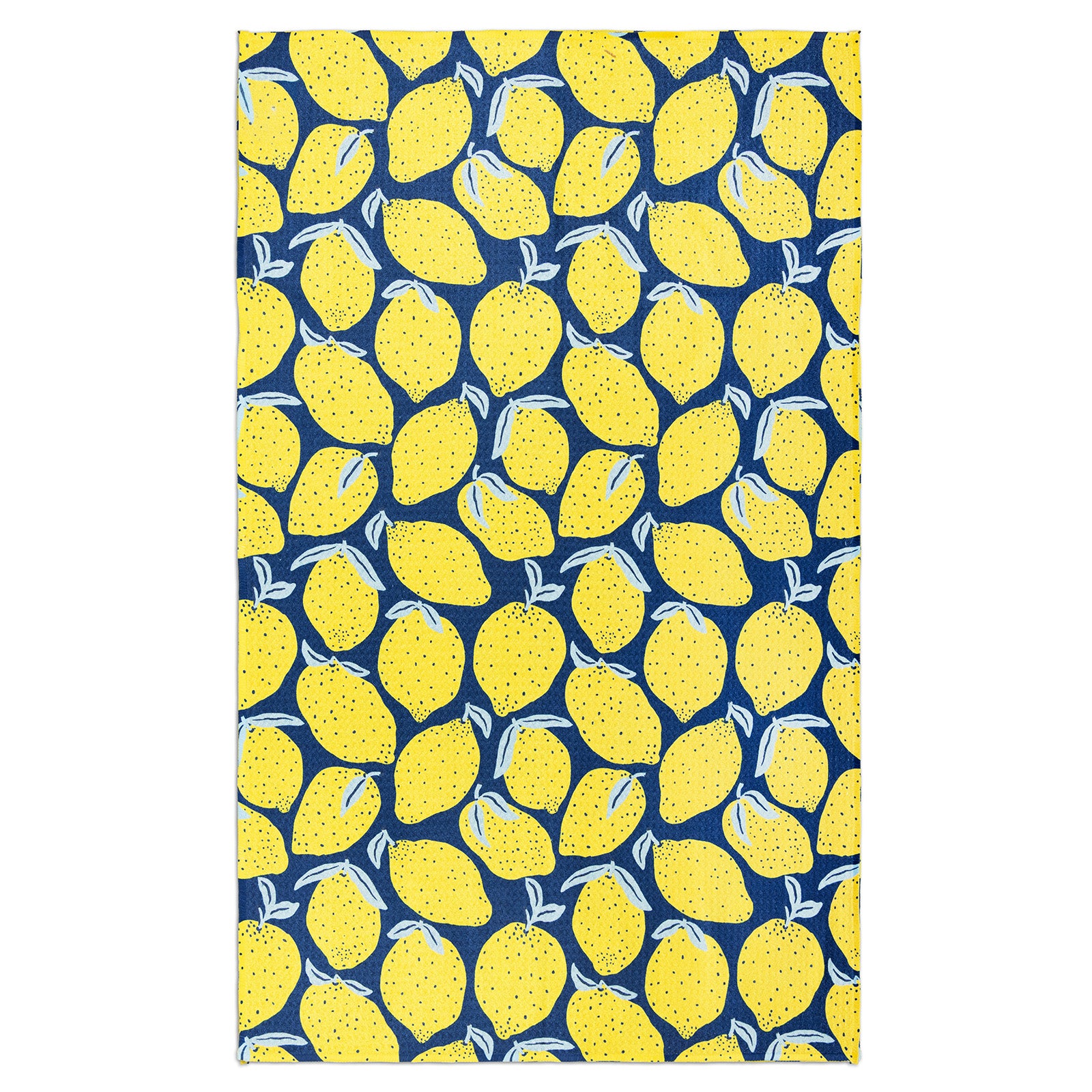 MÜkitchen VIBE Premium Quick Dry Dual Sided Recycled Towel, Lemons, 18" x 30"