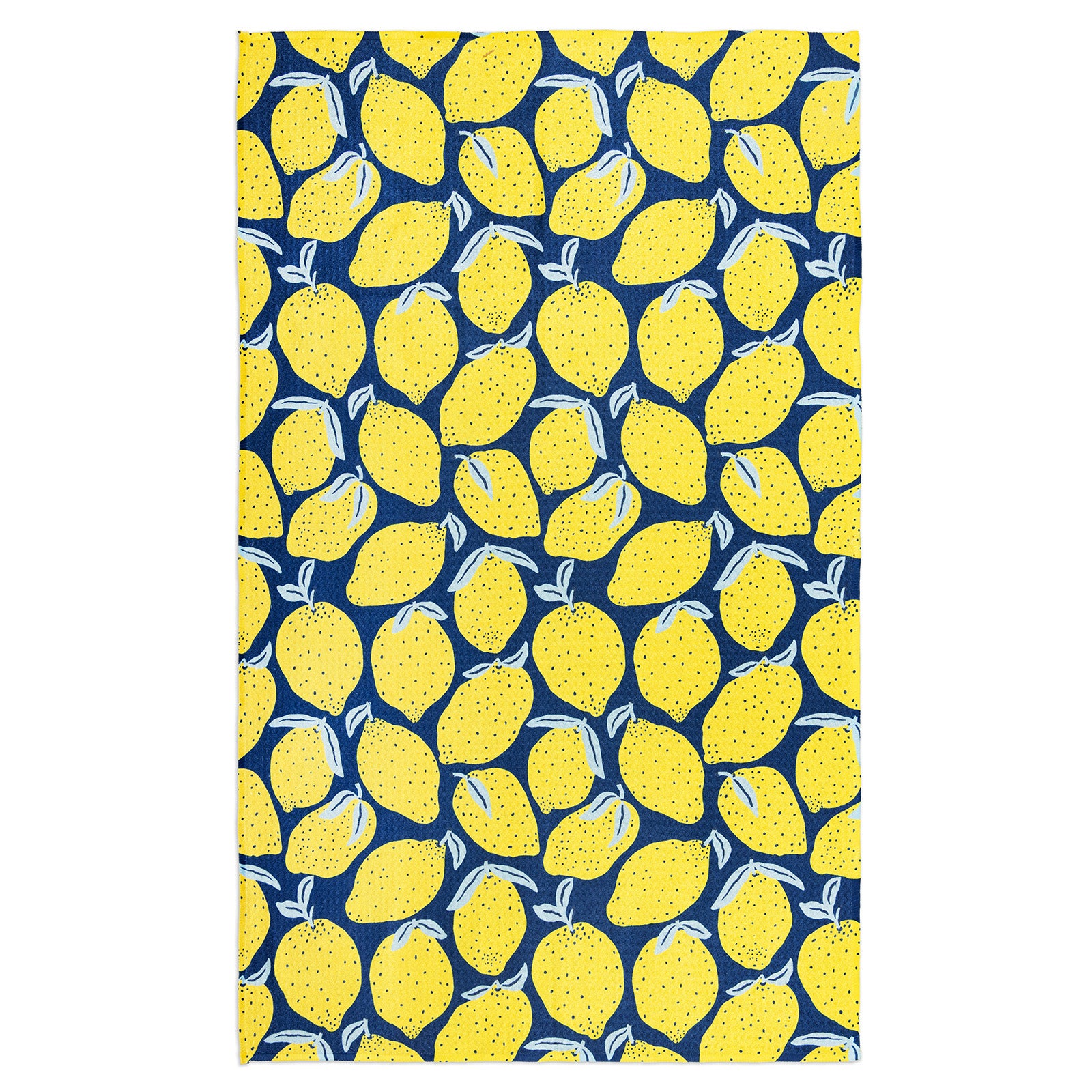 MÜkitchen VIBE Premium Quick Dry Dual Sided Recycled Towel, Lemons, 18" x 30"