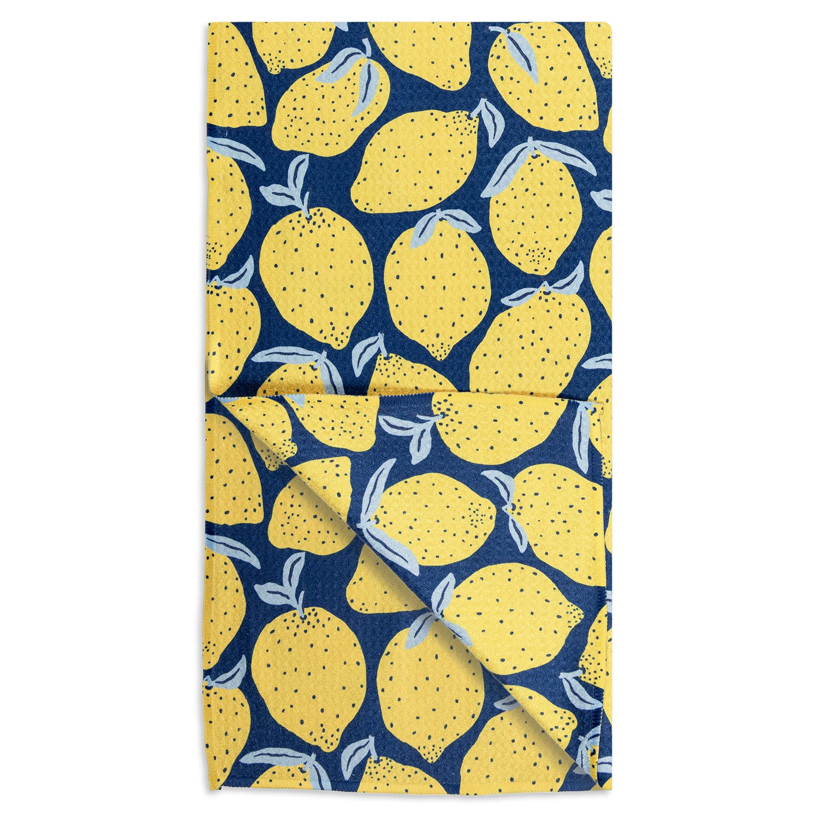 MÜkitchen VIBE Premium Quick Dry Dual Sided Recycled Towel, Lemons, 18" x 30"