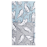 MÜkitchen VIBE Premium Quick Dry Dual Sided Recycled Towel, Curious Cats, 18" x 30"